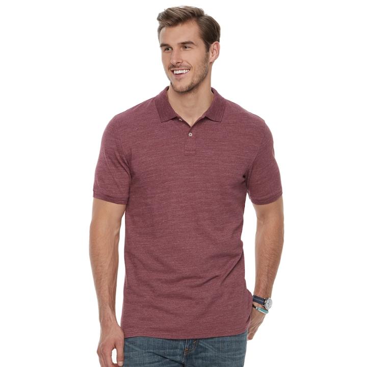 Big & Tall Sonoma Goods For Life&trade; Flexwear Modern-fit Stretch Pique Polo, Men's, Size: Xxl Tall, Red