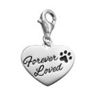 Personal Charm Sterling Silver Forever Loved Heart Charm, Women's