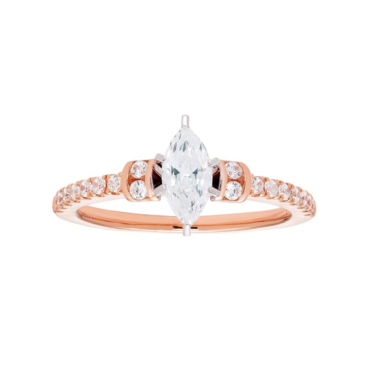 14k Gold Marquise Cut 3/4 Carat T.w. Igl Certified Diamond Engagement Ring, Women's, Size: 6.50, White