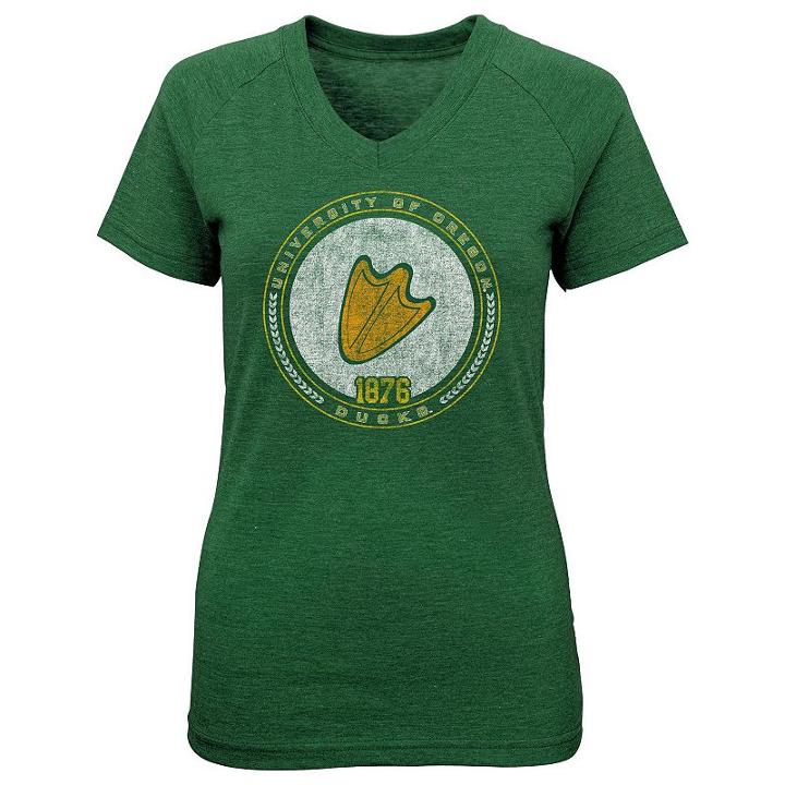 Girls 4-6x Oregon Ducks Medallion Tee, Girl's, Size: M(5/6), Green