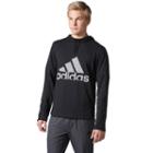 Men's Adidas Jersey Pullover Hoodie, Size: Small, Black