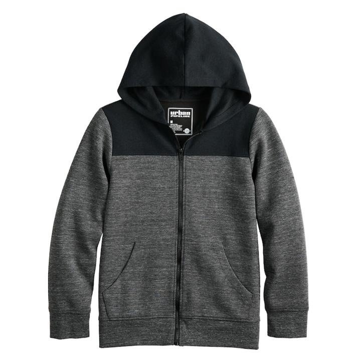 Boys 8-20 Urban Pipeline&trade; Double Knit Fleece Hoodie, Size: Medium, Grey (charcoal)