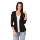 Women's Haggar Open-front Cardigan, Size: Xl, Black