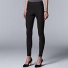 Petite Simply Vera Vera Wang Everyday Luxury Modern Twill High-waisted Skinny Pants, Women's, Size: Xl Petite, Black