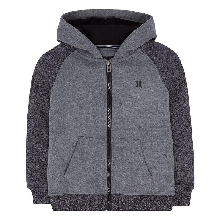 Boys 4-7 Hurley Logo Zip Hoodie, Size: 7, Med Grey