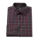 Men's Apt. 9&reg; Extra-slim Fit Gingham-checked Stretch Dress Shirt, Size: 16.5-32/33, Dark Red