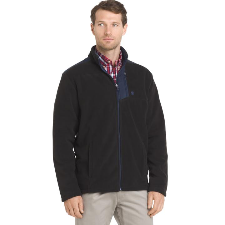 Men's Izod Latitude Polar Performance Jacket, Size: Large, Black