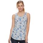 Women's Sonoma Goods For Life&trade; Print Swing Tank, Size: Xs, Natural