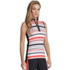 Women's Tail Regina Striped Golf Tank, Size: Xl, Red Other