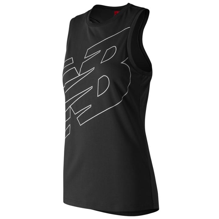 Women's New Balance Athletics Graphic Tank, Size: Small, Black