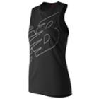Women's New Balance Athletics Graphic Tank, Size: Small, Black