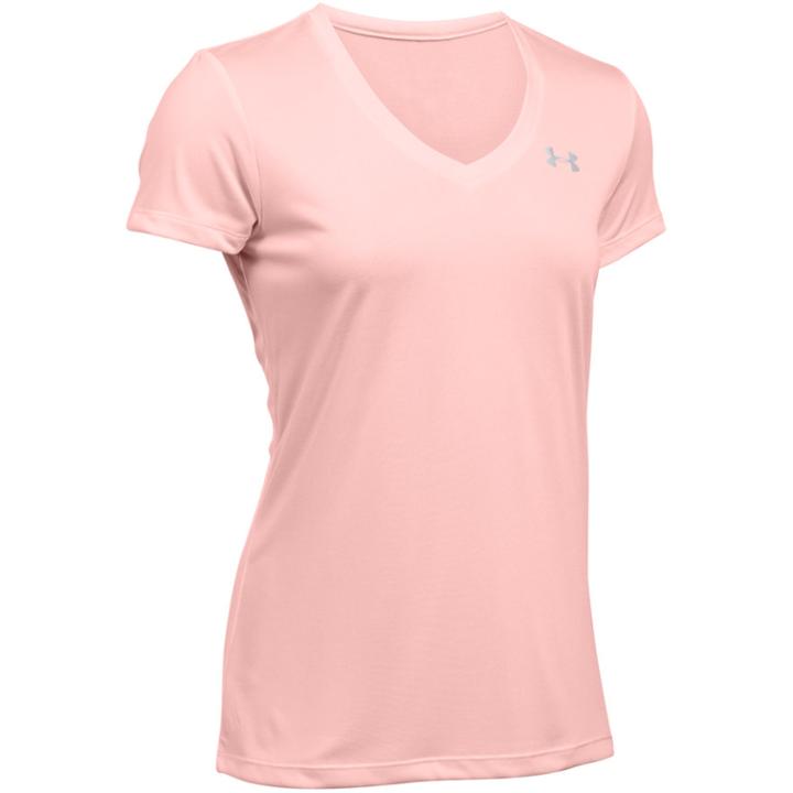 Women's Under Armour Tech Short Sleeve Tee, Size: Small, Ballet Pink