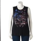 Plus Size Rock & Republic&reg; Embellished Eagle Tank, Women's, Size: 3xl, Black