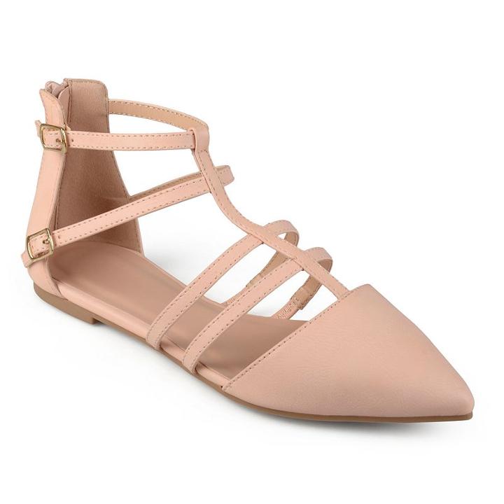 Journee Collection Dorsy Women's Pointed-toe Flats, Girl's, Size: Medium (7.5), Light Pink