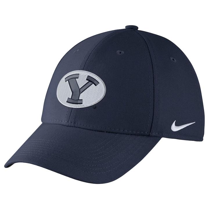Adult Nike Byu Cougars Dri-fit Flex-fit Cap, Men's, Blue (navy)