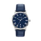 Bulova Men's Classic Slim-profile Leather Watch - 96b295, Size: Large, Blue