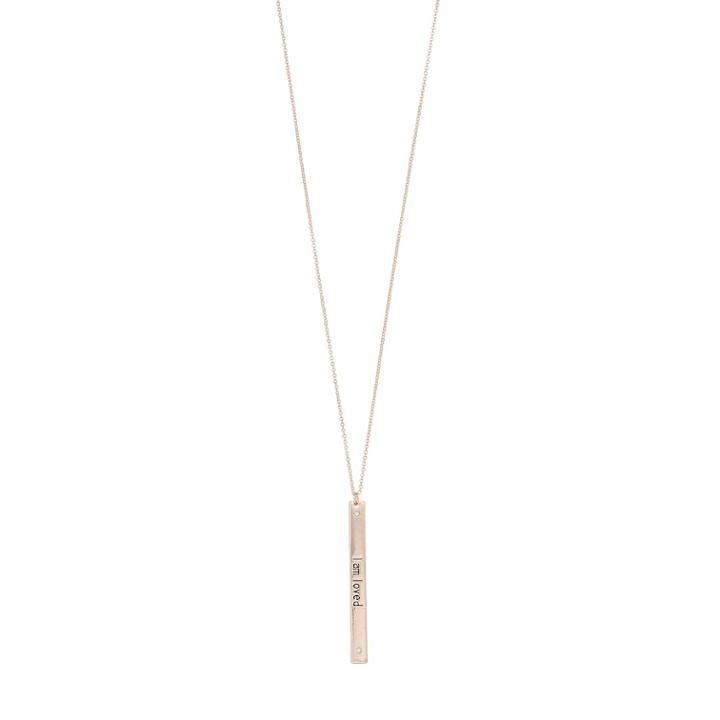Lc Lauren Conrad I Am Loved Necklace, Women's, Light Pink