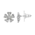 Lc Lauren Conrad Nickel Free Flower Button Stud Earrings, Women's, Silver