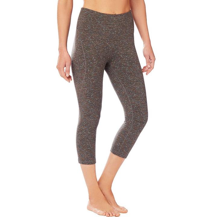 Women's Shape Active High Waist Capri Workout Leggings, Size: Small, Dark Green