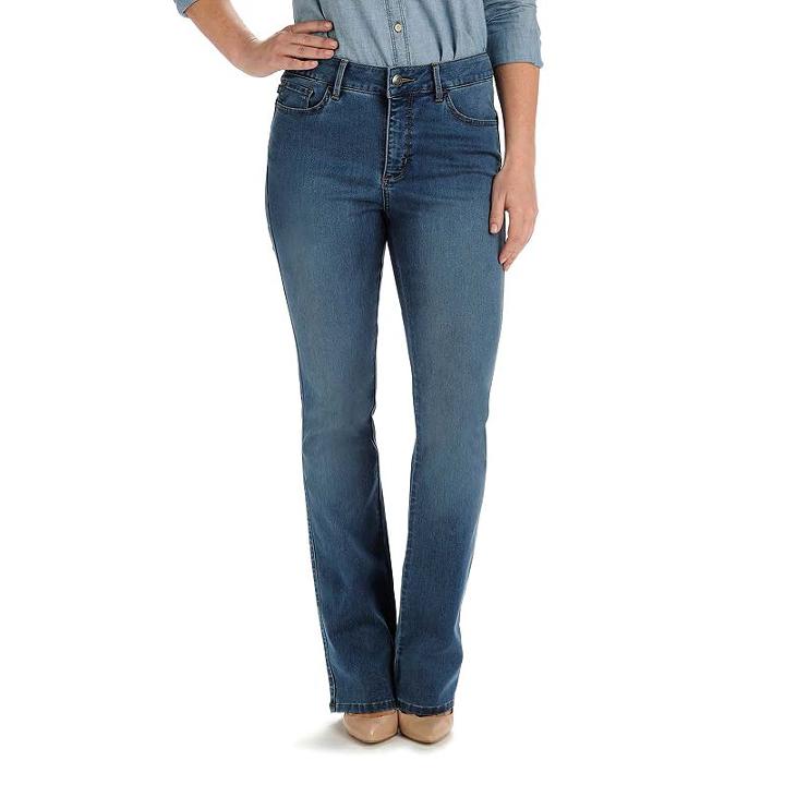 Women's Lee Easy Fit Bootcut Jeans, Size: 4 - Regular, Dark Blue