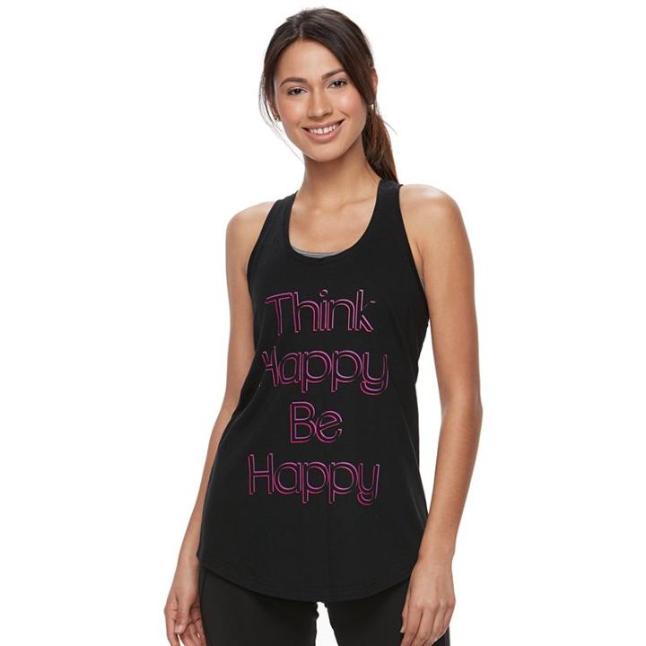 Women's Tek Gear&reg; Dry Tek Graphic Tank Top, Size: Large, Black