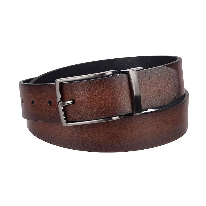 Men's Apt. 9&reg; Reversible Dome-edge Belt, Size: 40, Dark Brown