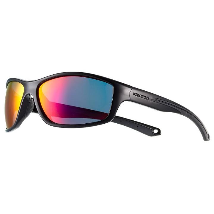 Men's Body Glove Polarized Sport Wrap Sunglasses, Black