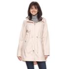 Women's Gallery Hooded Packable Rain Jacket, Size: Medium, Light Pink