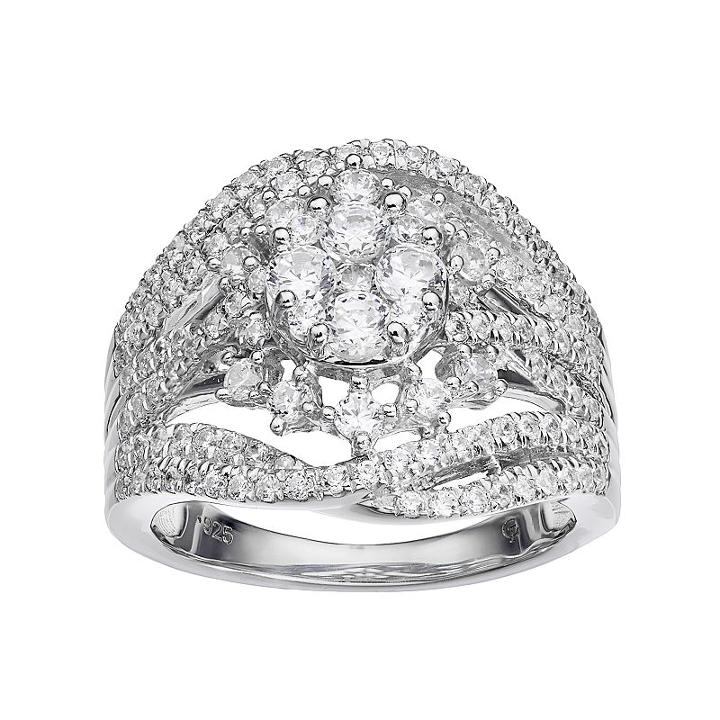 10k White Gold 1 1/2 Carat T.w. Diamond Ring, Women's, Size: 6