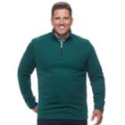 Big & Tall Izod Advantage Regular-fit Stretch Performance Fleece Quarter-zip Pullover, Men's, Size: Xxl Tall, Med Green