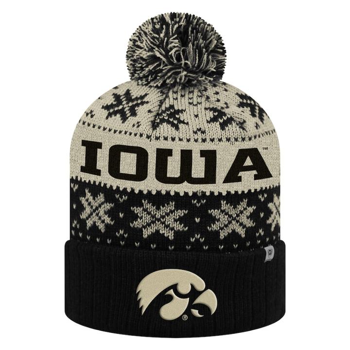 Adult Top Of The World Iowa Hawkeyes Subarctic Beanie, Adult Unisex, Black