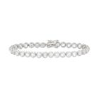 Sterling Silver Lab-created White Sapphire Tennis Bracelet, Women's, Size: 7.25