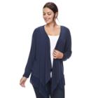Plus Size Dana Buchman Open-front Cardigan, Women's, Size: 3xl, Med Blue