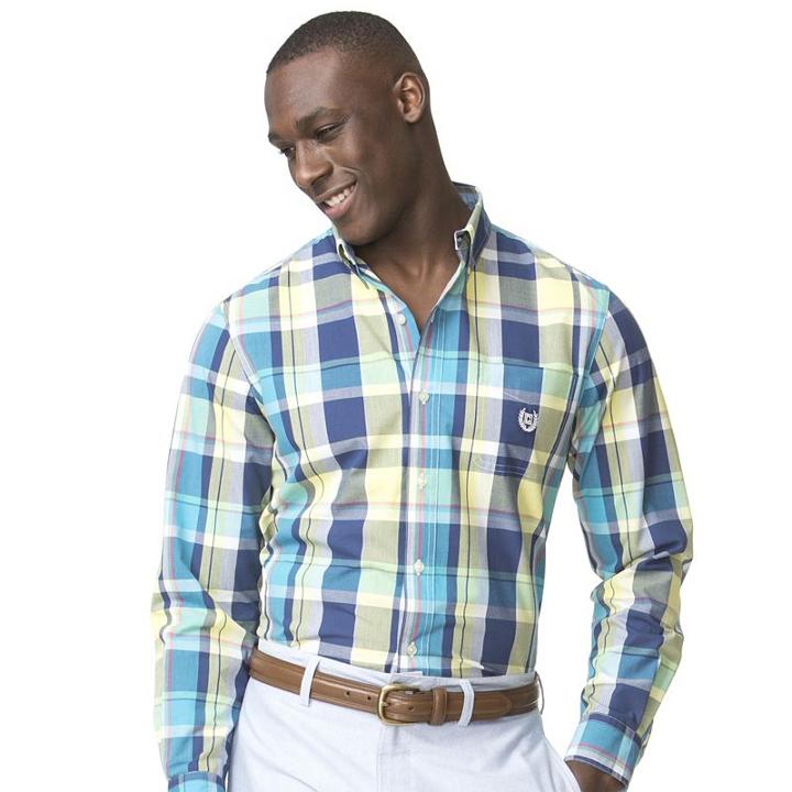 Men's Chaps Classic-fit Poplin Button-down Shirt, Size: Xl, Blue