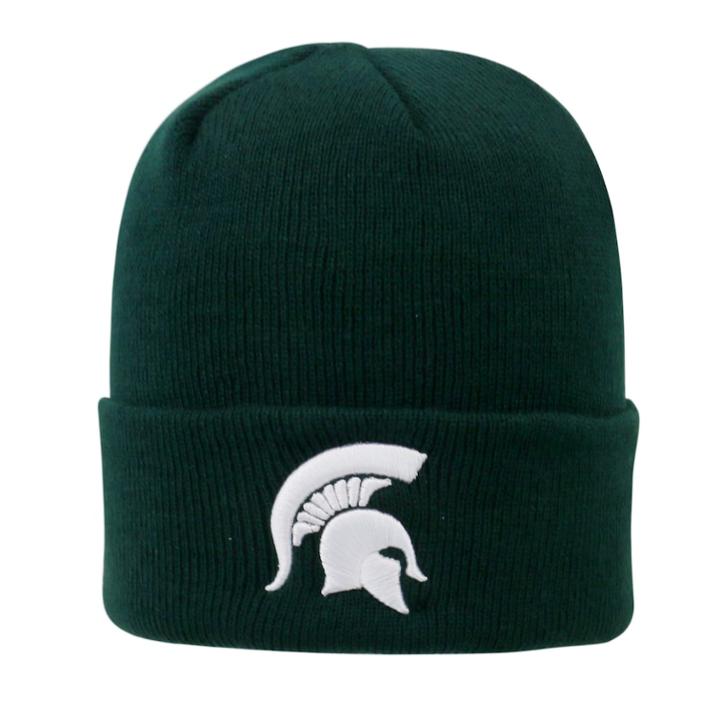 Adult Top Of The World Michigan State Spartans Tow Knit Beanie, Men's, Dark Green