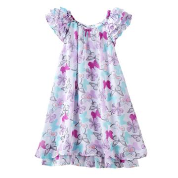 Girls 4-6x Blueberi Boulevard Butterfly Chiffon Sundress, Girl's, Size: 5, Ovrfl Oth