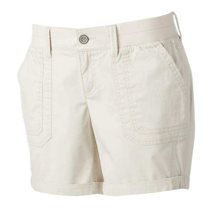Petite Sonoma Goods For Life&trade; Twill Utility Shorts, Women's, Size: 16 Petite, White