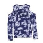 Girls 7-16 Harper & Elliott Cold Shoulder Ruffle Chest Tee, Size: Medium, White Oth