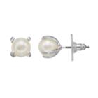 Lc Lauren Conrad Simulated Pearl Nickel Free Stud Earrings, Women's, White