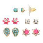 Lc Lauren Conrad Flower, Star & Teardrop Nickel Free Stud Earring Set, Women's, Multicolor