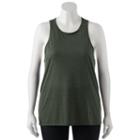 Juniors' Plus Size So&reg; High Neck Slub Tank Top, Girl's, Size: 1xl, Dark Green