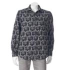 Men's Woolrich Tiadaghton Print Button-down Shirt, Size: Small, Blue (navy)