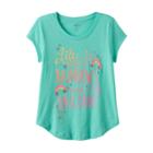 Girls 7-16 So&reg; Curved-hem Graphic Tee, Girl's, Size: 10, Turquoise/blue (turq/aqua)