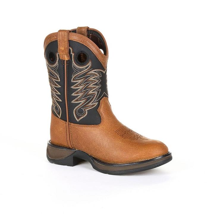 Lil Durango Toddler Western Boots, Kids Unisex, Size: 13, Brown