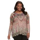 Plus Size World Unity Crochet Top, Women's, Size: 1xl, Beige Oth