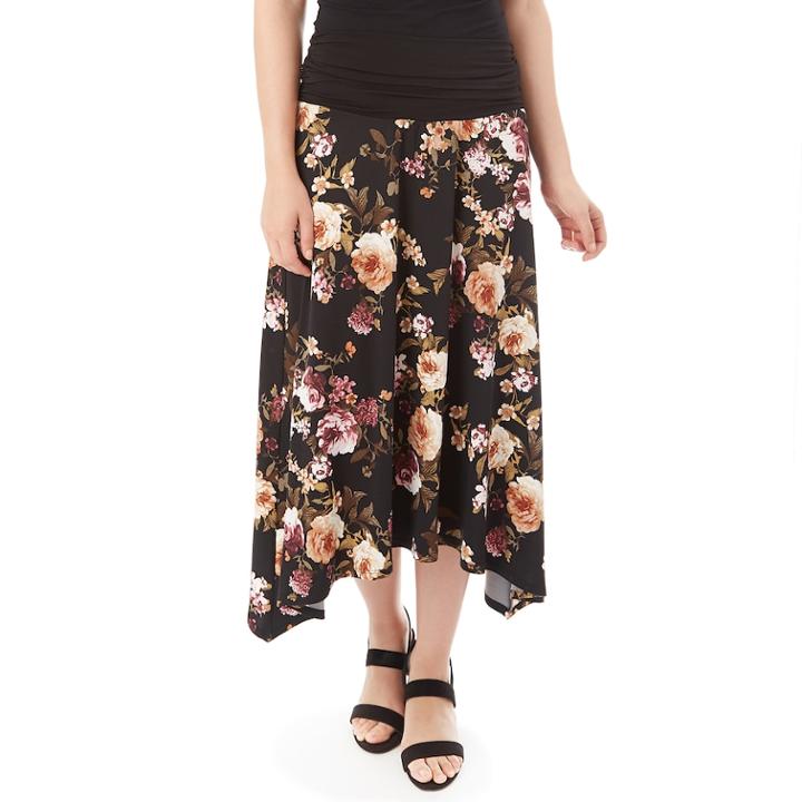 Women's Apt. 9&reg; Handkerchief-hem Skirt, Size: Medium, Peach Floral