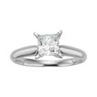 Princess-cut Igl Certified Diamond Solitaire Engagement Ring In 14k White Gold (1 Ct. T.w.), Women's, Size: 5.50
