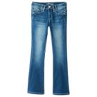 Girls Plus Size Wallflower Back-flap Bootcut Jeans, Girl's, Size: 20 1/2, Blue Other