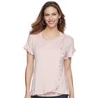 Maternity A:glow Ruffle Tulip Nursing Top, Women's, Size: L-mat, Med Pink