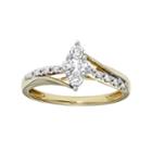 Cherish Always 10k Gold 1/3 Carat T.w. Certified Diamond Engagement Ring, Women's, Size: 7, White